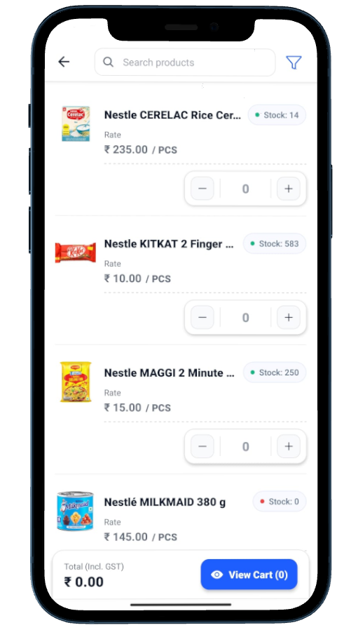 Orders Screen Mockup
